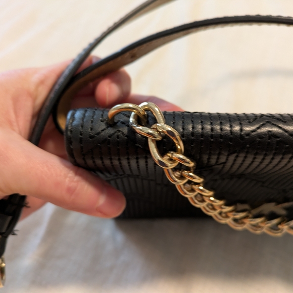 Michael Kors Black and Gold Quilted Belt Bag Fanny Pack - Picture 3 of 16